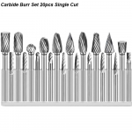 Karbbiidist Freeside Komplekt Die Grinder P&ouml;&ouml;rlev T&ouml;&ouml;riist Viil Dremeli jaoks Puidu Nikerdamise Otsikud Metalli lihvimine Graveerimine L&otilde;ikamine Trimmimine Portimine 20pcs Single Cut