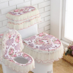 3 tk pitsi tikandiga kodu kaunistus WC-kaane kate Eemaldatav WC-kaane kate Tolmukindel Antibakteriaalne WC-istme r&otilde;nga padi