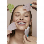 Rollers massage visage - PALOMA BEAUTIES - Pierre De Jade - 100% naturelle - Surface lisse roheline