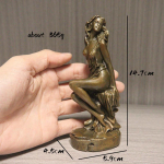 Antiikne messingist naisfiguur Ida naise skulptuur Kodu kaunistus Laua kaunistus