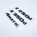3D l&auml;ikivmust t&auml;htedega X250d X350d 4Matic Etition 1 embleem Mercedes Benz X auto poritiiba m&auml;rgi pagasiruumi nimesildi logo kleebis glossy black 4Matic