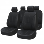 9tk autoistme katte kaitse PU nahast universaalne eesmine tagumine t&auml;iskomplekt Toyota jaoks peugeot 2008 jaoks nissani jaoks must