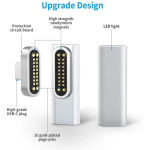 Magnetiline USB C-t&uuml;&uuml;pi C-adapteri k&uuml;lgpistik k&uuml;&uuml;narnukk 20 kontaktiga t&auml;isfunktsionaalne adapter laadimise andmeedastus tumehall v&auml;rv
