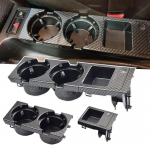 51168217953 BMW 3. seeria E46 318I 320I 1998-2006 auto keskkonsooli veetopsihoidja joogipudelihoidja m&uuml;ndile Black-Storage Box