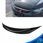 For 16-21 Honda Civic Si Gloss Black Painted Front Hood molding Trim Nose Cover