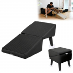 2-&uuml;hes muudetav puidust kodune astmepink/koerarampp/trepp libisemiskindlate paneelide ja iminappadega must