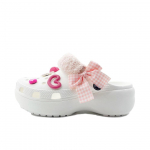 Crocs Classic Platvorm Kingad EVA Huulepuna Vibu Rannat&uuml;druk Kampuse Stiil Augud Kingad Unisex Valge 34-35 valge