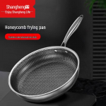 Shangheng 26cm K&auml;rgstruktuuriga roostevabast terasest praepann