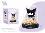 Sanrio Pochacco mikro ehitusklotsid Kuromi Cinnamoroll kokkupanek 3D mudel anime mini telliskivi kuju m&auml;nguasi j&otilde;ulukingiks With Box