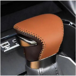 For lexus es200 es260 es300h 2018 - Microfibre Leather Center Armrest Cover/Automatic Gear Shift handle Leather Cover Brown 2