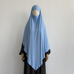 Kvaliteetne puuvillane trikotaažist Khimar Veniv Kerge Hingav &Uuml;hekihiline Islam Moslem Naistele Eid Ramadan Pikk Palve Hijab Khimar