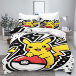 Pok&eacute;Mon Tuya Anime Kodu Magamistuba Tekk P&otilde;hjamaade pol&uuml;estermaterjal sobib lastele ja t&auml;iskasvanutele 3-osaline komplekt EU Single(135*200cm)3pcs
