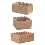 K&auml;sitsi valmistatud korv koduhoiustuseks Imitatsioonrotangist korraldaja riiete ja toidu jaoks 21x13x11cm