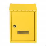 Lukustatav postkast seinale kinnitamiseks pilu ja kahe v&otilde;tmega 8,2x2,7x11,8 tolli Yellow