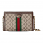 Gucci Ophidia GG Monogram Ikooniline Triip Keskmine &Otilde;lakott Naiste &Otilde;lakott Beež Tume Pruun Hele Kuld 837428-FAE0J-9867 Basic Set (Bag+Dust Bag)