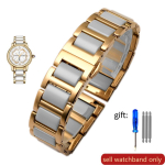 Kvaliteetne keraamiline kellarihm Rossini Guess Ebo Watch King terasest kellarihma k&auml;ev&otilde;ru jaoks 16 18mm 14mm brown