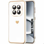 Coque pour Xiaomi Redmi Note 15 Pro 4G, Silicone Antichoc Ultra Slim avec Motif C&oelig;ur - Blanc