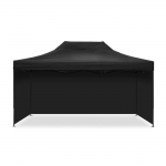 Pavillon pliable - Tourtecs 3x4,5m - Noir - Montage instantan&eacute; - Protection compl&egrave;te intemp&eacute;ries must