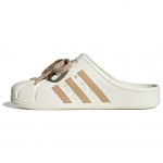 Adidas ADILETTE CLOGS komposiittallaga kulumiskindla libisemiskindla kinnise ninaga sussid unisex valge-pruun JQ2117 43
