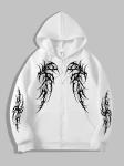 Meeste lukuga dressipluus - Dressipluusid meestele Y2K Vintage Pikkade varrukatega dressipluus Streetwear Pullover taskuga S valge