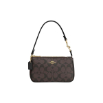 Coach Nolita 19 Vintage Klassikaline Logo PVC Nahast K&auml;e all Kantav Kott Mahjong Sidur K&auml;eshoitav &Otilde;lakott V&auml;ikesed Naiste kotid Pruun CS442-IMAA8 Basic Set (Bag+Dust Bag) gray