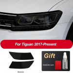 Auto esitulede kaitsekile Esitulede l&auml;bipaistev must TPU kleebis Volkswageni VW Tiguanile 2017 2018 Tarvikud 2017 Blackened