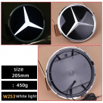 Auto Esiosa Grillitud T&auml;he Embleem LED Valgustusega Logo Valge Valgus Mercedes Benz C117 W204 W205 W213 W253 W166 W176 GLA GLAE jaoks