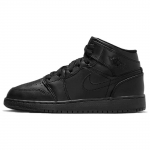 Air Jordan 1 Mid GS kolmekordne must 554725-093 36
