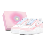 Nike Air Force 1 Air Force 1 Abrasion Resistant Slip Resistant Low top Skateboard Shoes Women's White Pink Blue DH2920-111(Team1655-S-BOX) 36