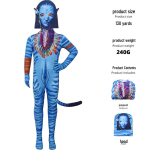 Avatar 3 Tuli ja Tuhk/Vee Tee Cosplay Kost&uuml;&uuml;m Adult 180 cm gray