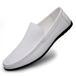 Moodsad Nahast Meeste Vabaaja Kingad Suveks Mugavad K&otilde;rge Kvaliteediga Slip-On Valged Mokassiinid Mugavad Paadijuhtimise Kingad Mokassiinid K&otilde;ndimiseks 38 valge