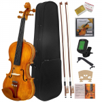 4/4 t&auml;ism&otilde;&otilde;dus viiul vahtrapuidust Premium viiulikomplekt algajatele ja t&auml;iskasvanutele K&auml;sitsi valmistatud viiul koos kohvri