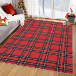 J&otilde;ulud Elutoa Vaip P&otilde;himatt Roheline Ruuduline Triipudega Vaip J&otilde;ulud Kodu Kaunistus Matid 80x120cm red