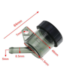Universal Motorcycle Brake Fluid Reservoir Rear Master Cylinder Tank Oil Cup with Pipe Bracket For Honda Suzuki and most 1 set black