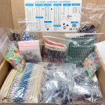 1900 tk Komponentide karbi komplekt elektrol&uuml;&uuml;tkondensaatorite, LED-dioodide, transistoride ja 1/4W takistitega 1900 pcs- 1 larg