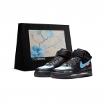 Nike Air Force 1 Kulumiskindlad K&otilde;rgust Lisavad Keskmise S&auml;&auml;rega Rula Kingad Unisex Must Sinine CW2289-001(Team577-S-BOX) 40.5