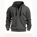 Kevadine ja s&uuml;gisene meeste kapuutsiga mitmetaskuline pullover spordivaba jakk S