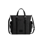 COACH k&auml;ekott Sprint 29 klassikaline vana lillemustusega &uuml;le kogu pinna tr&uuml;kitud lukuga ikooniline jacquard &otilde;la- v&otilde;i crossbody suur suurus meeste h&otilde;bedane ja s&ouml;ehall must
