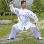 Meeste Kung Fu &uuml;likond Vabaaja treening 2-osaline Jakk + P&uuml;ksid 2-osaline komplekt XS beige
