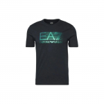 Emporio Armani EA7 SS22 T&auml;helogo Digitr&uuml;kiga &Uuml;mmarguse Kaelusega L&uuml;hikeste Varrukatega T-s&auml;rk Meeste pealisr&otilde;ivad Must 6LPT81-PJM9Z-1200 S