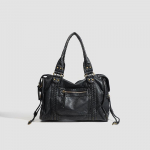Prantsuse Retro Mootorrattakott, &Uuml;he &Otilde;la Crossbody Kott, T&otilde;mblukuga Kott, Suure Mahutavusega Kott Naistele, Pestaud Kott must