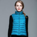 S&uuml;gis &Uuml;likerge Kaasaskantav Varrukateta Tank Top Pardisuleduniga Mantel Slim Fit P&uuml;stkrae Naiste Sulevest Naiste Mantel S j&auml;rve sinine v&auml;rv