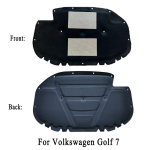 Eesmise kapoti mootori heliisolatsioonipadi Puuvill Volkswagen Golf 6/Golf 7 jaoks Helikindel kate Termiline soojusisolatsioonipadi For Golf 7 black