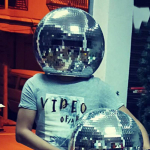 40CM Diskopalli Kiiver Diskopalli Salap&auml;rane Mask Cosplay Peakate V&auml;ljat&otilde;mmatav Visiir Diskotantsupidu R&otilde;ivaste Aksessuaarid No Light