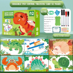 Montessori Maagiline Joonistusm&auml;nguasjade Komplekt Lastele Pliiatsikontrolli Treening V&auml;rv Kuju Matemaatika Sobitamism&auml;ng V&auml;ikelaste &Otilde;ppimine Hariduslikud M&auml;nguasjad