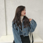 Kevadine ja s&uuml;gisene vintage teksamantel naiste Korea versioon, lahtine l&uuml;hike mitmek&uuml;lgne jakk naiste topp S