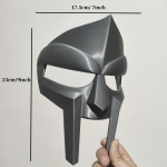 MF DOOM Spartalane Mask Retro Hip Hop Metallist N&auml;gu Punk Rock T&auml;he Mask Maskeraadipidu Cosplay Kost&uuml;&uuml;mi Rekvisiidid DJ Lavamask Meestele h&otilde;be