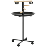 Papagoidi ronimispuu, seisuv lindude s&ouml;&ouml;gimaja 4 rattaga, 2 roostevabast terasest s&ouml;&ouml;gikappi, l&auml;bim&otilde;&otilde;t 60 x 111 cm, hall 60 x 60 x 111 cm
