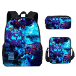 Blox Fruits Moodne Tr&uuml;kiga Koolikott, Pliiatsikott, Koolikott, Kolmeosaline Komplekt, Suure Mahutavusega V&auml;&auml;rtuslik Koolikott. Shoulder bag blue
