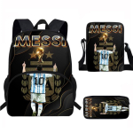 Messi teemaline koolikoti komplekt lastele koos &otilde;lakoti ja pliiatsitopsiga algklasside &otilde;pilastele Design 9